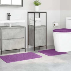Accessoires De Salle De Bain-vidaXL Ensemble de tapis de bain antidérapants 3 pcs PP Violet