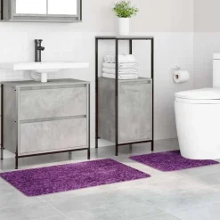 Accessoires De Salle De Bain-vidaXL Ensemble de tapis de bain antidérapants 2 pcs PP Violet