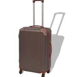 Bagages & Maroquinerie-vidaXL Ensemble de valises à roulettes quatre pièces couleur Café