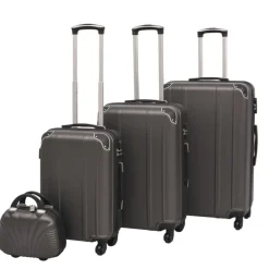 Bagages & Maroquinerie-vidaXL Ensemble de valises à roulettes quatre pièces Anthracite