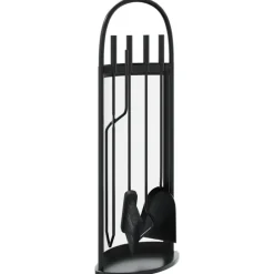 vidaXL Ensemble d'ustensiles de cheminée 5 pièces 23 x 15 x 66 cm Acier