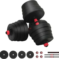 vidaXL Ensemble Haltère-Barre 2-en-1 30kg 30kg