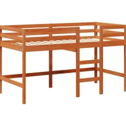 Lits & Accessoires-vidaXL Ensemble Lit de Jour 2 pcs Bois de pin massif Cire marron