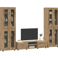 Ensembles De Meubles-vidaXL Ensemble meuble TV avec tiroir FLORIN 3 pcs Chêne artisanal ch&ecirc;ne artisanal