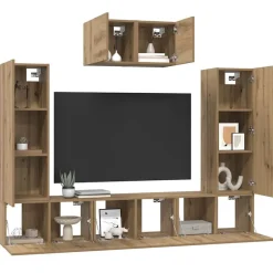 Meubles Tv-vidaXL Ensemble meuble TV 7 pcs Chêne artisanal Bois d'ingénierie ch&ecirc;ne artisanal