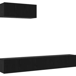 Meubles Tv-vidaXL Ensemble meuble TV 3 pcs Chêne noir Bois d'ingénierie
