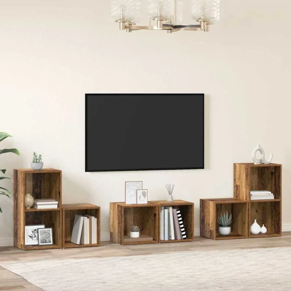 Meubles Tv-vidaXL Ensemble meuble TV 6 pcs Bois d'ingénierie Bois ancien