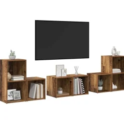 Meubles Tv-vidaXL Ensemble meuble TV 6 pcs Bois d'ingénierie Bois ancien