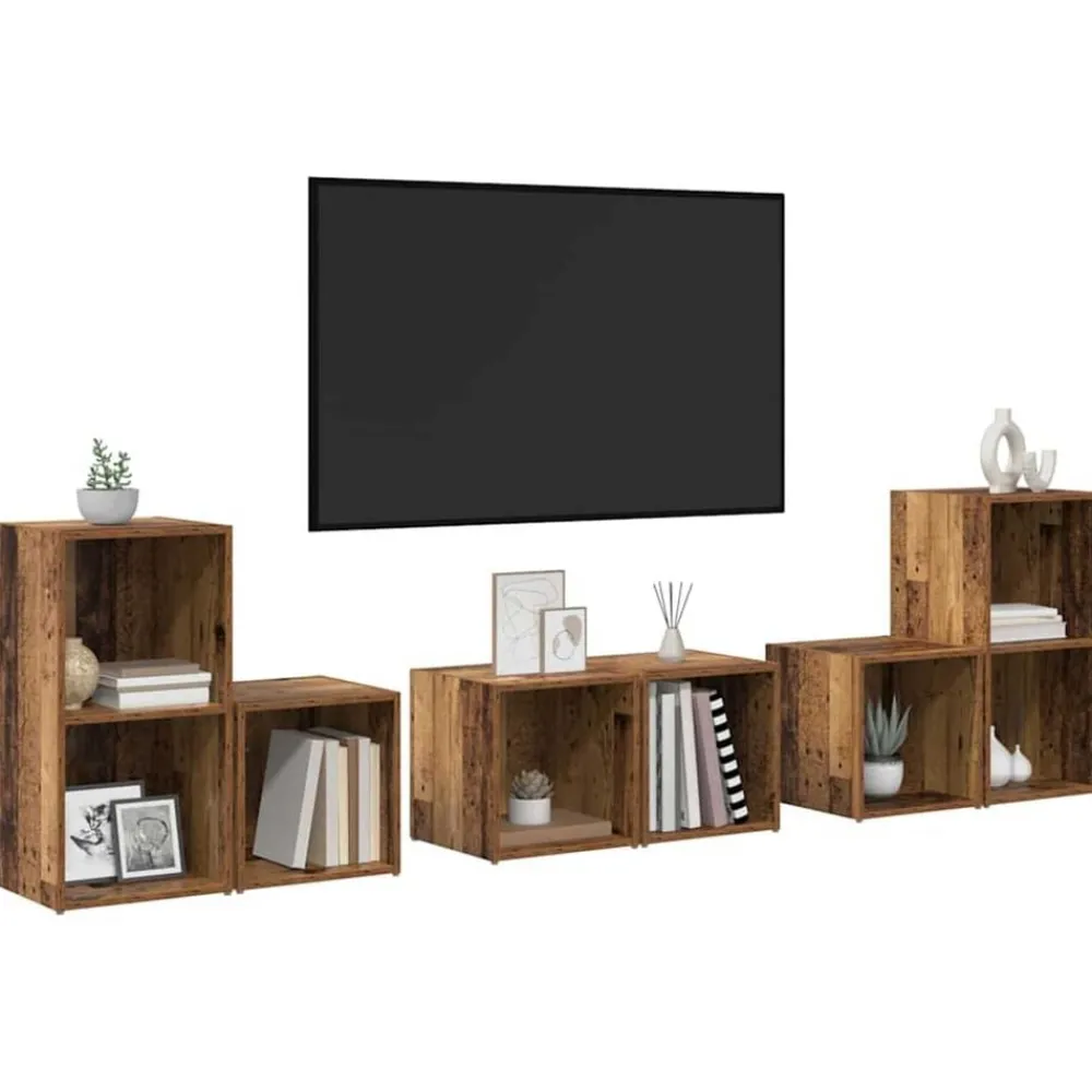 Meubles Tv-vidaXL Ensemble meuble TV 6 pcs Bois d'ingénierie Bois ancien