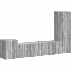 vidaXL Ensemble meuble TV 4 pcs Gris Sonoma Bois d'ingénierie