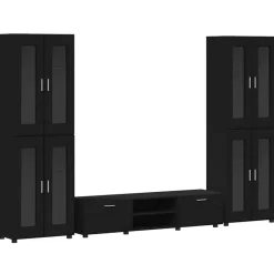 Ensembles De Meubles-vidaXL Ensemble meuble TV FLORIN 3 pcs Bois d'ingénierie Noir