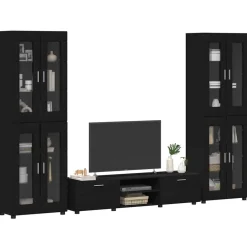 Ensembles De Meubles-vidaXL Ensemble meuble TV FLORIN 3 pcs Bois d'ingénierie Noir