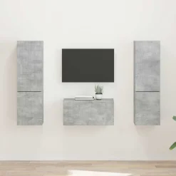 Meubles Tv-vidaXL Ensemble meuble TV 5 pcs Bois d'ingénierie Gris béton