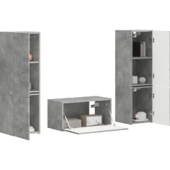 Meubles Tv-vidaXL Ensemble meuble TV 5 pcs Bois d'ingénierie Gris béton