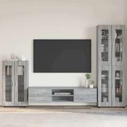 vidaXL Ensemble meuble TV FLORIN 3 pcs Gris Sonoma Bois d'ingénierie