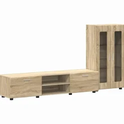 Ensembles De Meubles-vidaXL Ensemble meuble TV FLORIN Chêne Sonoma Bois d'ingénierie Ch&ecirc;ne sonoma