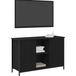 vidaXL Ensemble meuble TV Montage mural Chêne noir 101 x 35 x 65 cm