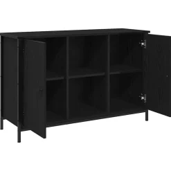vidaXL Ensemble meuble TV Montage mural Chêne noir 101 x 35 x 65 cm