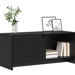 Meubles Tv-vidaXL Ensemble meuble TV Chêne noir 90 x 35 x 40 cm Bois d'ingénierie Ch&ecirc;ne noir