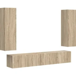 Meubles Tv-vidaXL Ensemble meuble TV 3 pcs Chêne Sonoma Bois d'ingénierie Ch&ecirc;ne sonoma