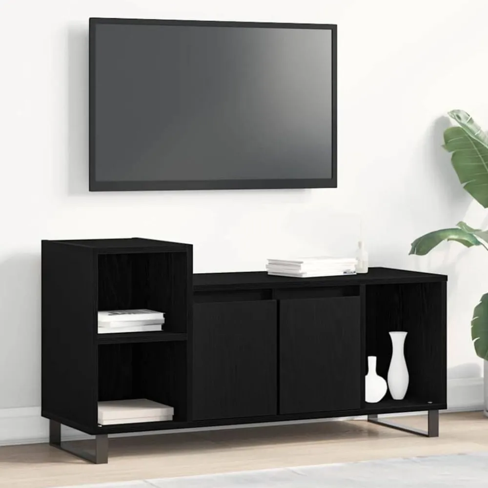 vidaXL Ensemble meuble TV Montage mural Chêne noir 100 x 35 x 55 cm