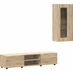 Ensembles De Meubles-vidaXL Ensemble meuble TV FLORIN Chêne Sonoma Bois d'ingénierie Ch&ecirc;ne sonoma