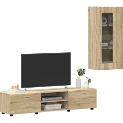 Ensembles De Meubles-vidaXL Ensemble meuble TV FLORIN Chêne Sonoma Bois d'ingénierie Ch&ecirc;ne sonoma