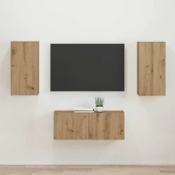 vidaXL Ensemble meuble TV 2 pcs Chêne artisanal Bois d'ingénierie