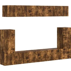 vidaXL Ensemble meuble TV 5 pcs Chêne fumé Bois d'ingénierie