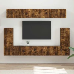 vidaXL Ensemble meuble TV 5 pcs Chêne fumé Bois d'ingénierie