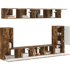 vidaXL Ensemble meuble TV 5 pcs Chêne fumé Bois d'ingénierie