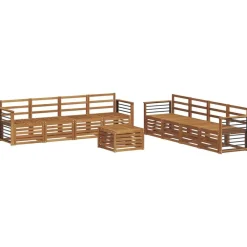Ensembles De Meubles-vidaXL Ensembles de canapés 9 pcs Bois d'Acacia Massif Naturel