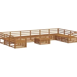 Ensembles De Meubles-vidaXL Ensembles de canapés 11 pcs Bois d'Acacia Massif Naturel
