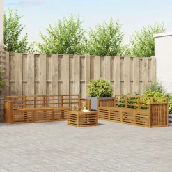 vidaXL Ensembles de canapés 9 pcs Bois d'Acacia Massif