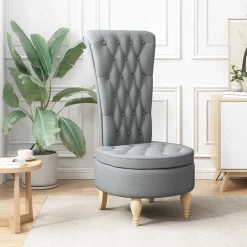 vidaXL Fauteuil à pantoufle 56,5 x 70 x 110 cm tissu