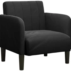 Fauteuils Et Chaises-vidaXL Fauteuil avec accoudoirs 54 cm velours Noir