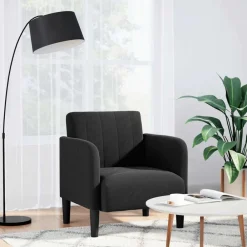 Fauteuils Et Chaises-vidaXL Fauteuil avec accoudoirs 54 cm velours Noir