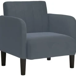 vidaXL Fauteuil avec accoudoirs 54 cm velours