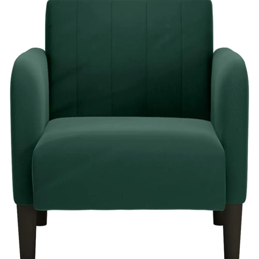 Fauteuils Et Chaises-vidaXL Fauteuil avec accoudoirs 54 cm velours Vert foncé
