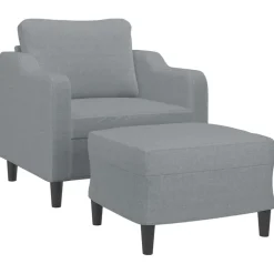 vidaXL Fauteuil avec repose-pied 60 cm Tissu
