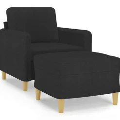 vidaXL Fauteuil avec repose-pied 60 cm Tissu