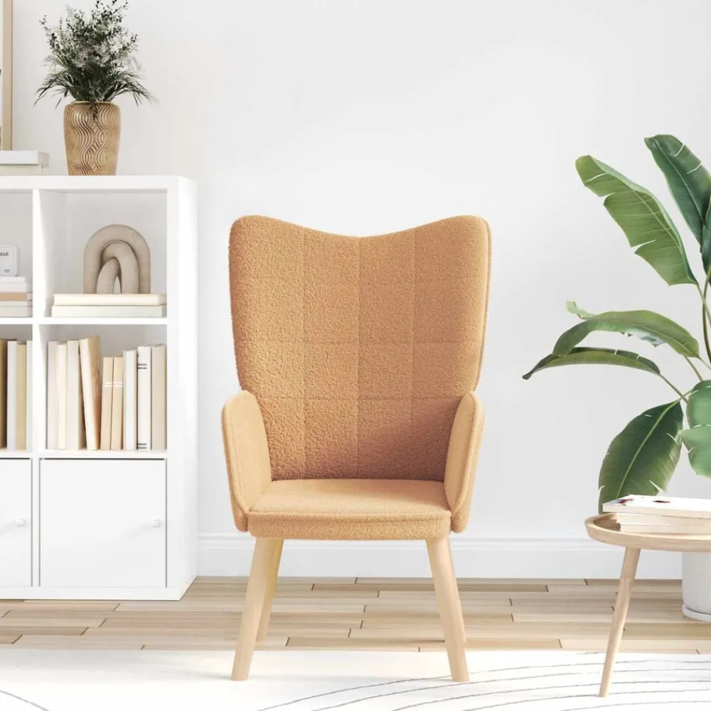Fauteuils Et Chaises-vidaXL fauteuil 62 x 67 x 95,5 cm Tissu Sherpa Beige