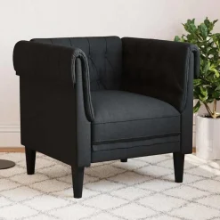 vidaXL Fauteuil Chesterfield tissu