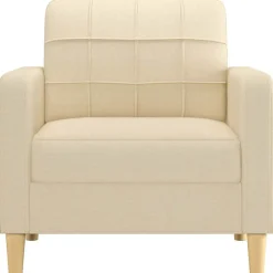 vidaXL Fauteuil Crème 60 cm Tissu