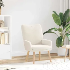 Fauteuils Et Chaises-vidaXL fauteuil Crème 63 x 67 x 94 cm Cr&egrave;me