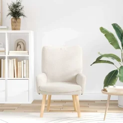 Fauteuils Et Chaises-vidaXL fauteuil Crème 63 x 67 x 94 cm Cr&egrave;me