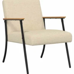 vidaXL fauteuil Crème tissu