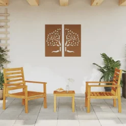 vidaXL Fauteuil de jardin lot de 2 66,5x65x81 cm bois massif d'acacia