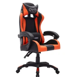 vidaXL Fauteuil de jeux vidéo avec LED RVB Similicuir