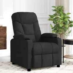 Fauteuils Et Chaises-vidaXL Fauteuil de massage Tissu Noir